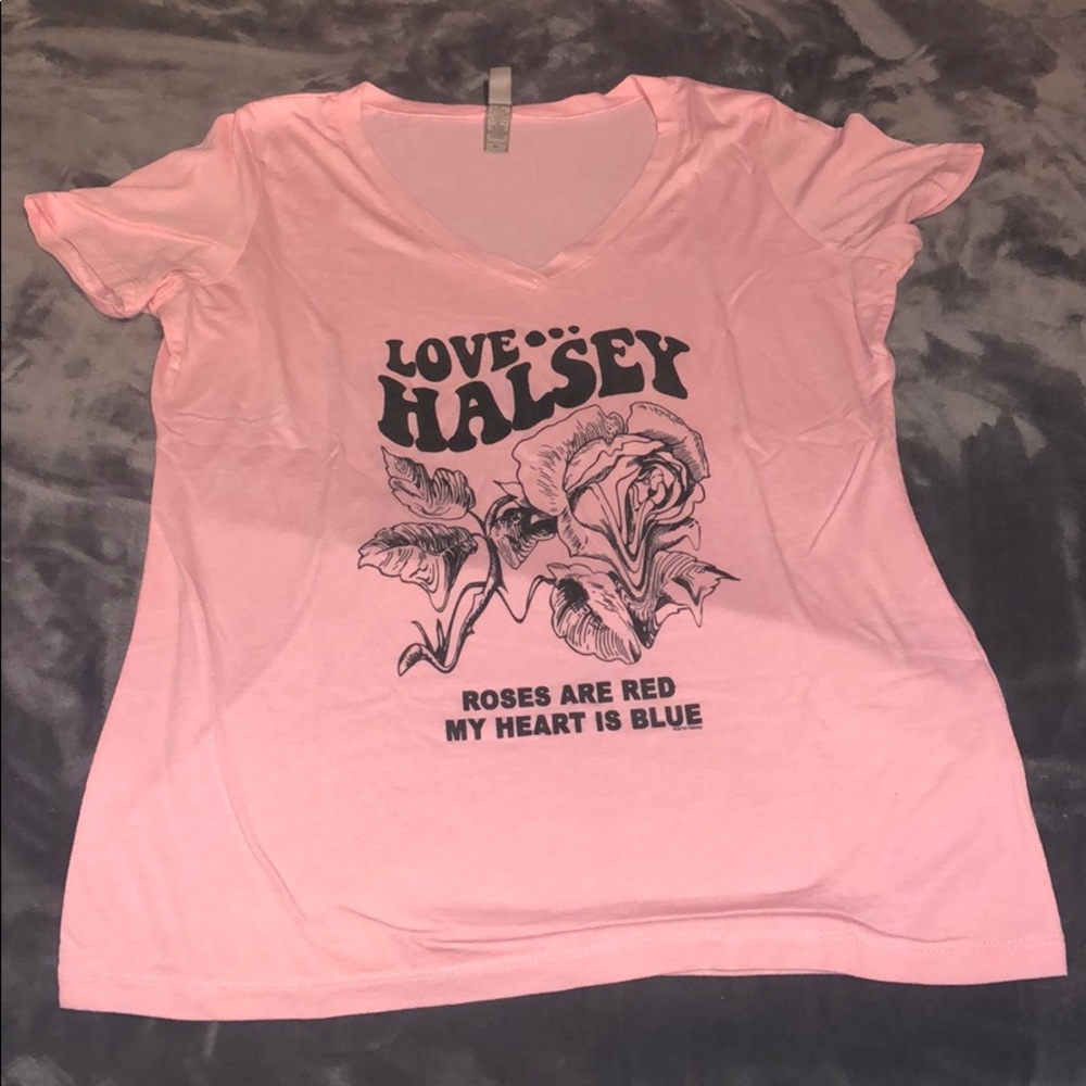 Pink Halsey V-Neck Merch